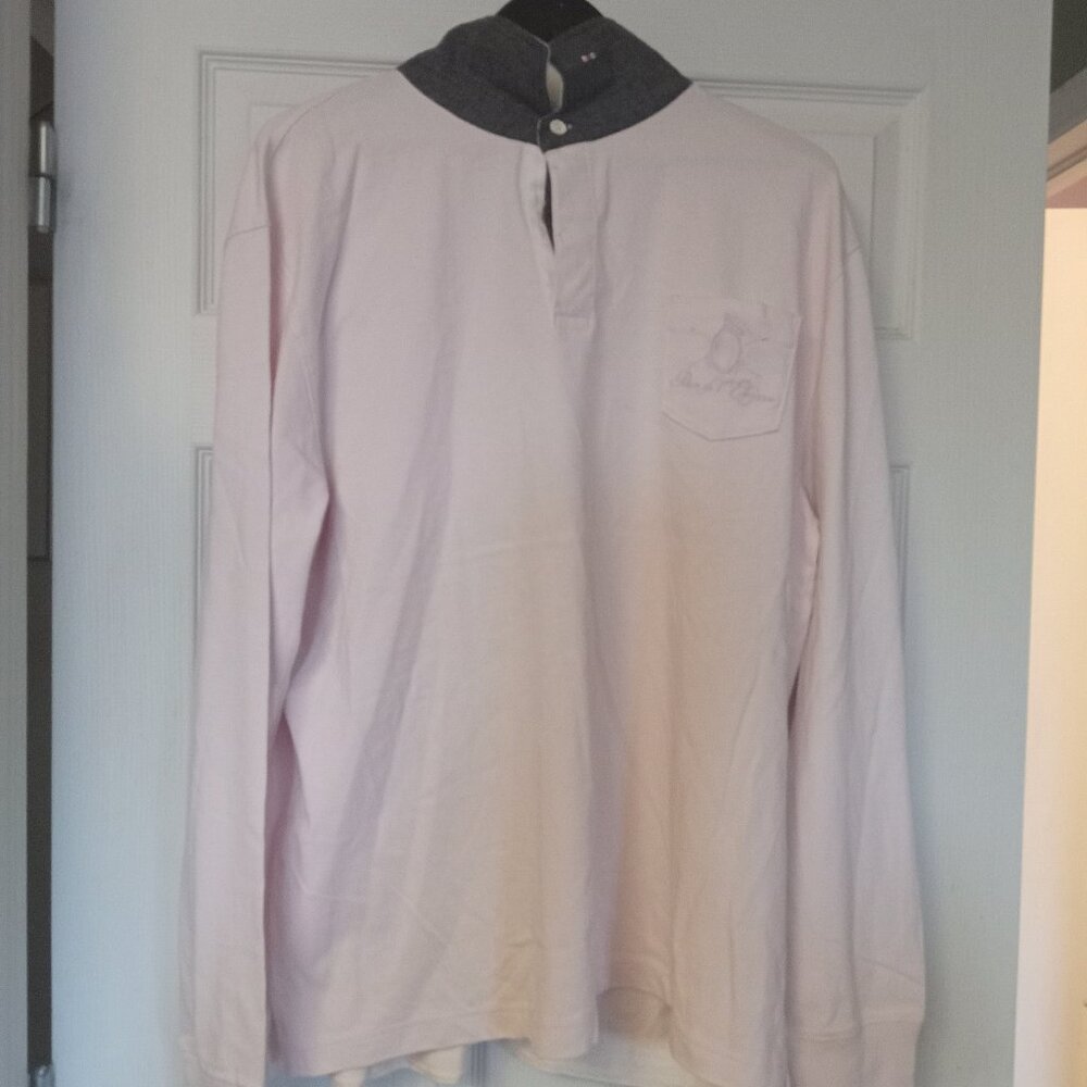 Eden Park pink cotton long-sleeved rugby shirt size XXL